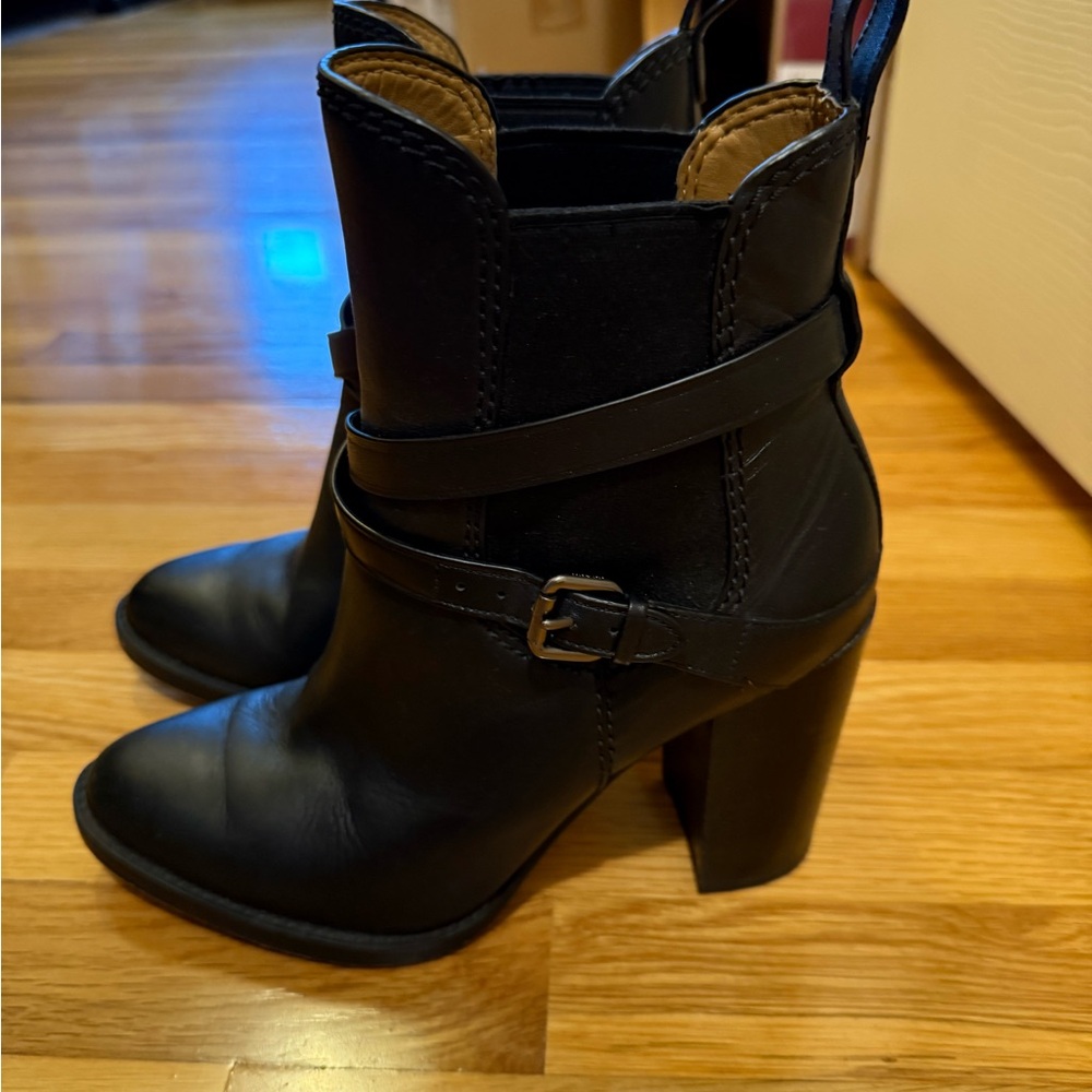 Coach Black Leather Ankle Booties